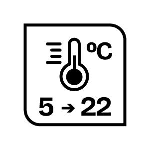 faixa temperatura 5 a 22